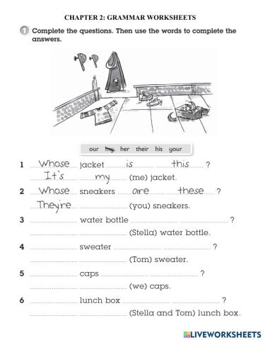 Chapter 2 Grammar WS