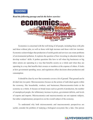 English for Economics