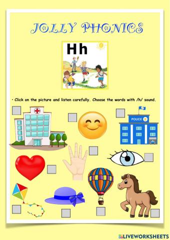 Jolly Phonics -h-