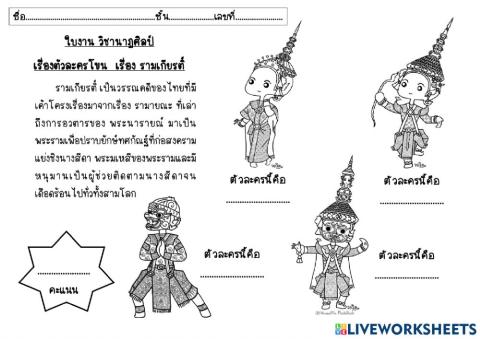 ตัวละคร เรื่อง รามเกียรติ์