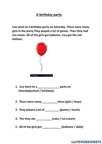 A birthday party