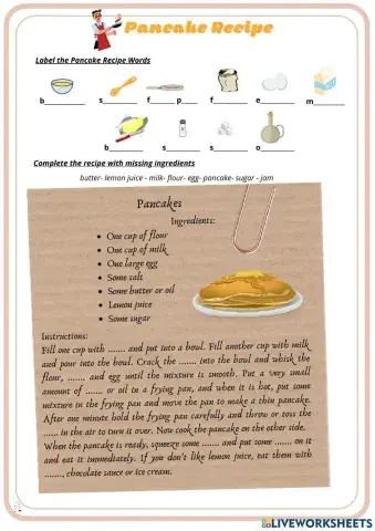Pancake recipe