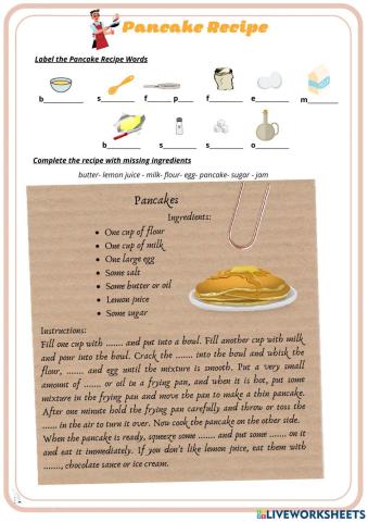 Pancake recipe