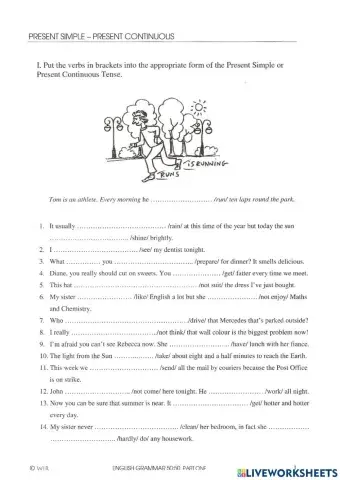 Present Simple and Present Continuous