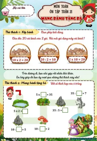 Lớp 2 - Toán - Tuần 21 - Đề 1