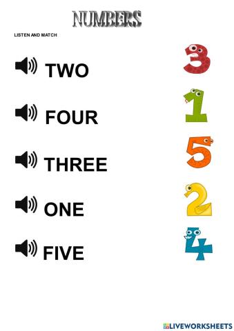 Numbers 1-5