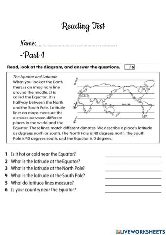 Reading comprehension