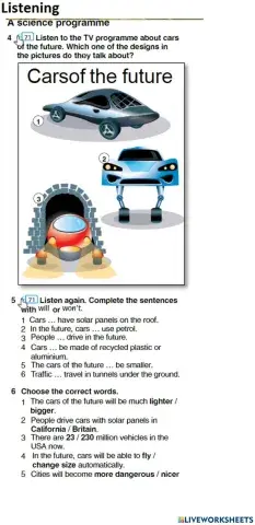 Future cars 7th grade