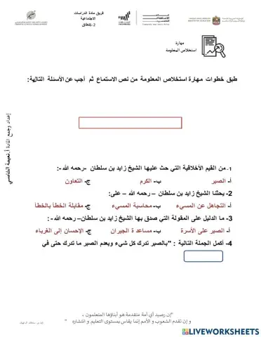 الصبر - من أقوال الشيخ زايد -رحمه الله