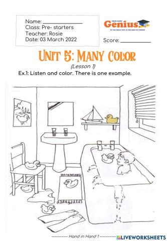 Unit 5: Many color