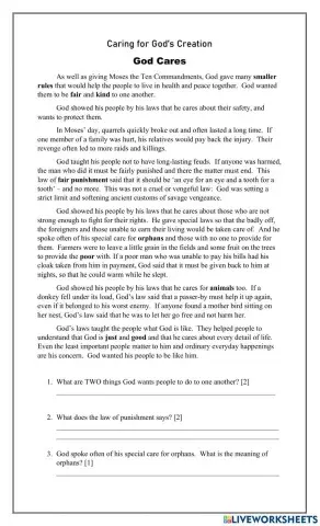 Caring For God's Creation