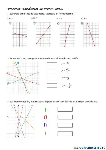 Funciones polinómicas de primer grado