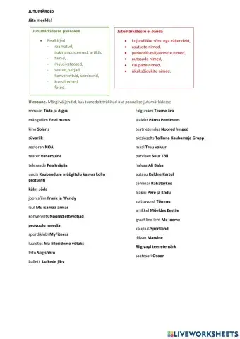 Jutumärgid. Kordamine 9. klassi lõpueksamiks