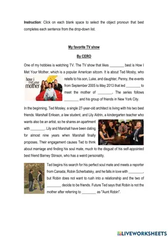 Object pronouns activity