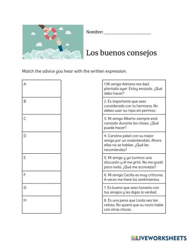 Los Buenos Consejos Listening Practice