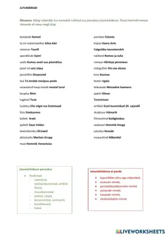 Jutumärgid 2. Kordamine 9. klassi lõpueksamiks