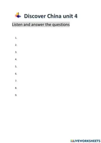 Discover china unit 4