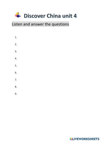 Discover china unit 4
