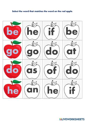 2-Letter Words Worksheet
