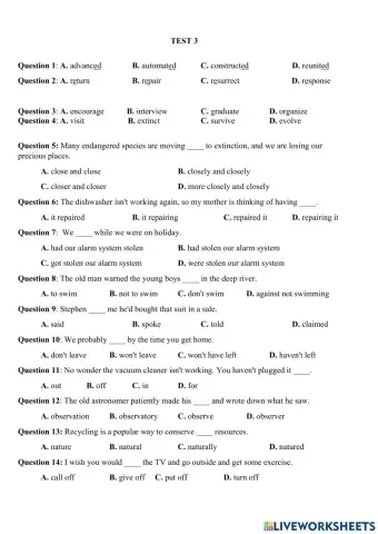 Test 3 giữa kí 2 lop 12