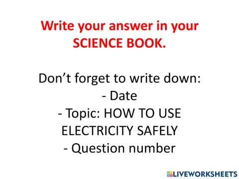 How to use electricity safely