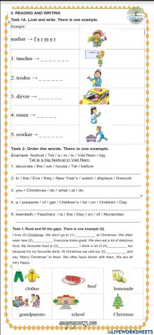 EL4: Middle test of semester2 : Reading and Writing (đề 3)