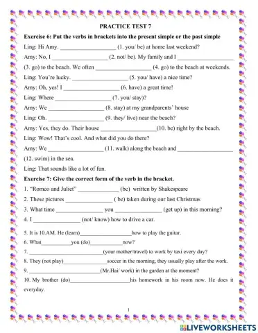 The present- past simple tense