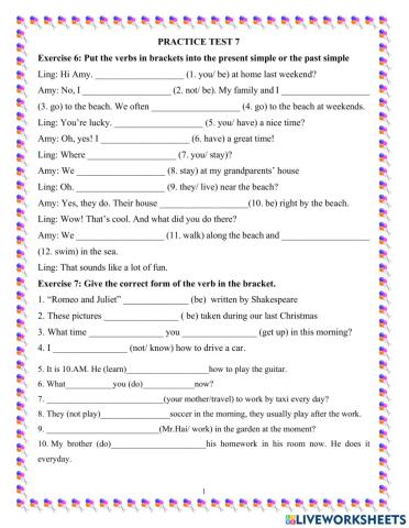 The present- past simple tense