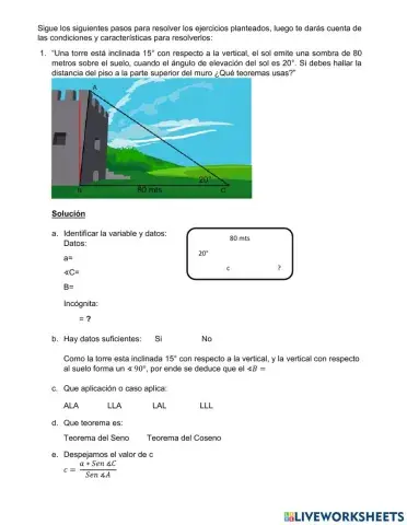 Teoremas del Seno y Coseno