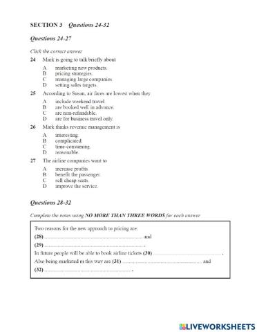 Ielts listening test 3(book 1 part 3)