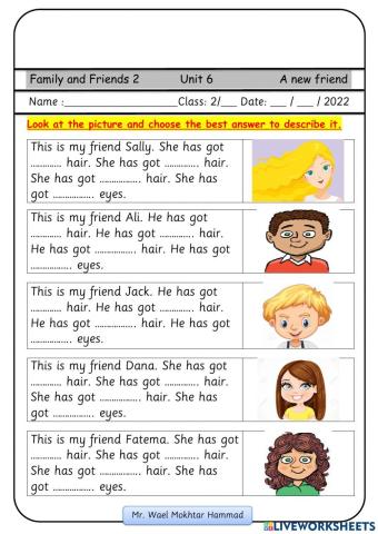 F&F2 - Unit 6 - A new friend