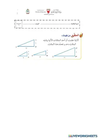 الاشكال المتشابه