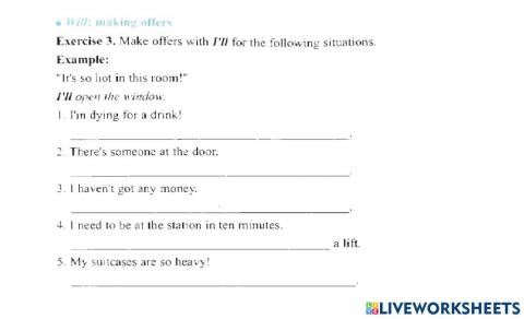 Making offers with Will