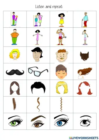 unit 5 listen and choose physical appereance