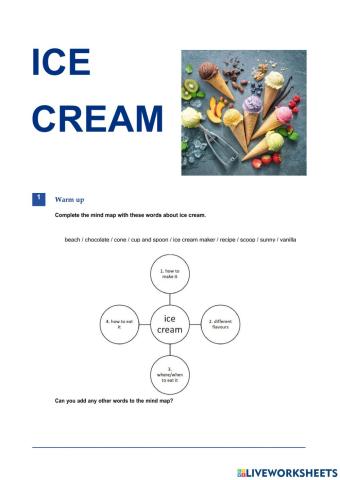 Ice cream - adverbs A2