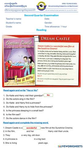 Second Quarter Examination 2021-2022