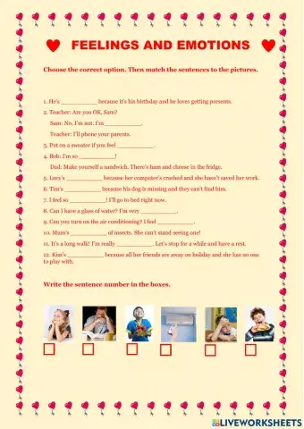 Feelings and emotions