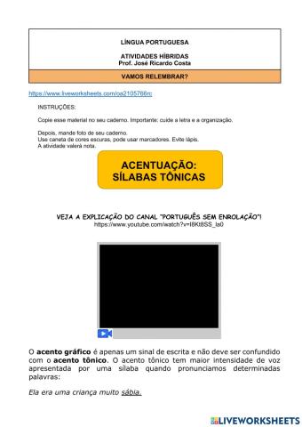 Acentuação tônica