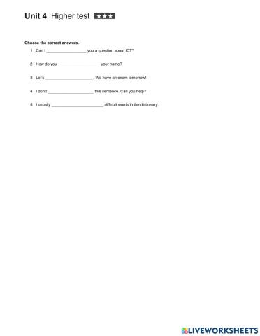 5th grade Unit 4 Test 5