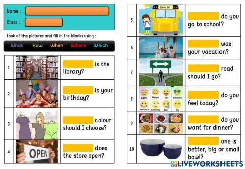 What How When Where Which