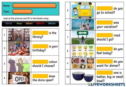 What How When Where Which