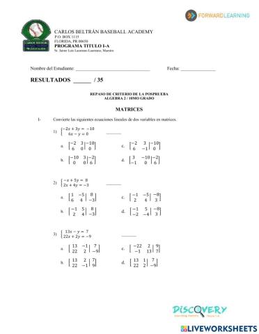 Repaso PosPrueba 9no Grado