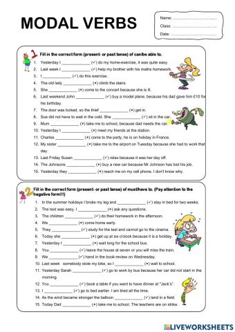 Modal verbs can-may-must