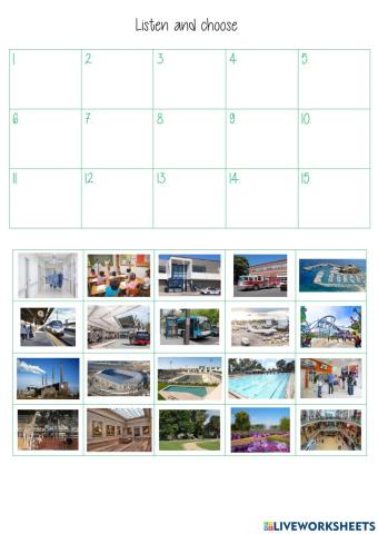 places in town and past simple to be 1 dictation listening