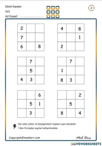 Si̇hi̇rli̇ kareler