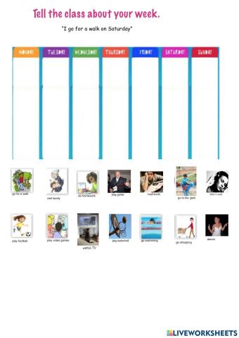 Tell the class what you do.