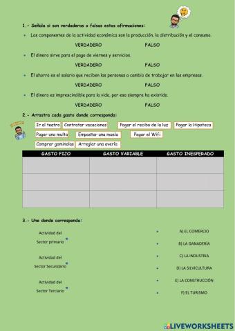 Los sectores económicos