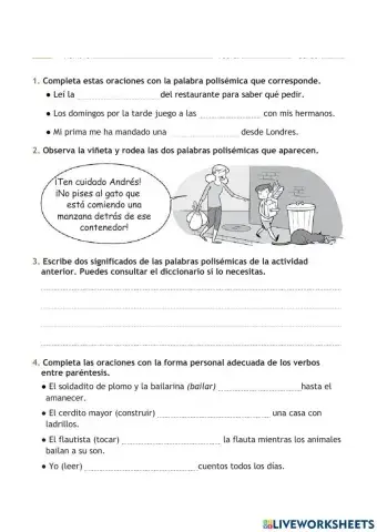 Repasa y Comprueba lo aprendido tema 8. Lengua 3º