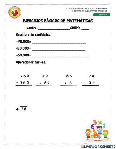 Operaciones básicas