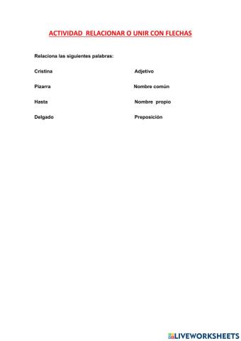 Ficha ejemplo de relacionar o unir